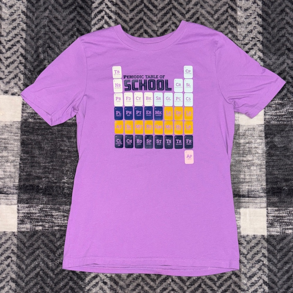 🦋Cat & Jack Purple Periodic Table School Tee
